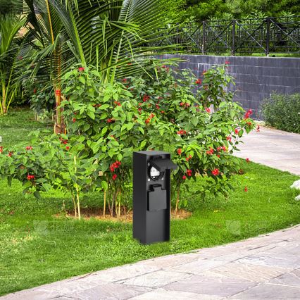 Brilagi - Coluna de tomadas para exterior PILLAR 2Z SCHUKO 230 V IP44 preta