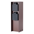 Brilagi - Coluna de tomadas para exterior PILLAR 2Z SCHUKO 230V IP44 castanha