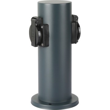 Brilagi - Coluna exterior com tomada PILLAR 2Z 230V IP44 antracite