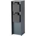 Brilagi - Coluna exterior com tomada PILLAR 2Z SCHUKO 230V IP44 antracite