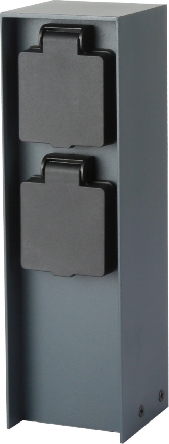 Brilagi - Coluna exterior com tomada PILLAR 2Z SCHUKO 230V IP44 antracite