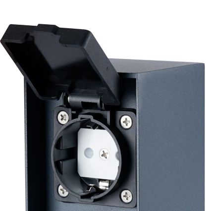 BRILAGI - Coluna exterior com tomada PILLAR 2Z SCHUKO 230V IP44 antracite