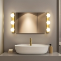 BRILAGI - Conjunto 2x LED aplique de parede para casa de banho HOLLYWOOD 3xLED/3W/230V 39 cm IP44 dourado