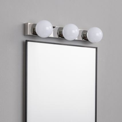 BRILAGI - Conjunto de 2 apliques de parede LED para casa de banho HOLLYWOOD 3xLED/3W/230V 39 cm IP44 cromado brilhante