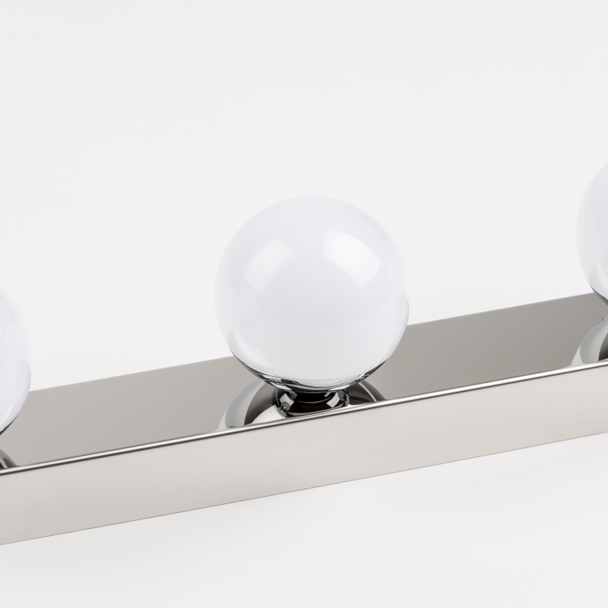 BRILAGI - Conjunto de 2 apliques de parede LED para casa de banho HOLLYWOOD 3xLED/3W/230V 39 cm IP44 cromado brilhante