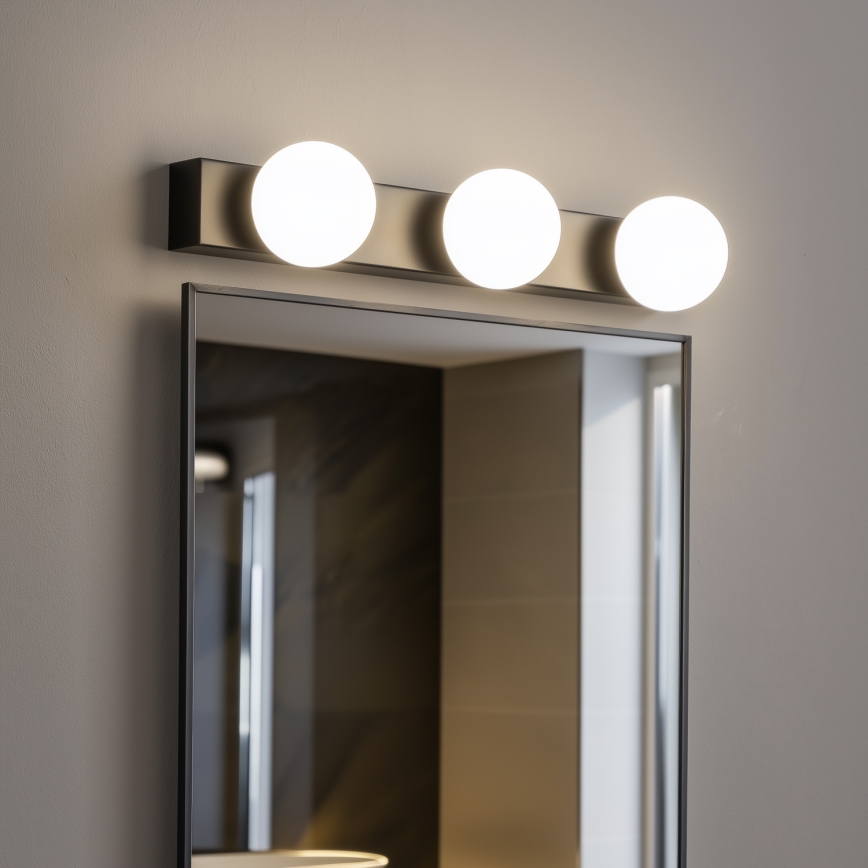 BRILAGI - Conjunto 2x LED candeeiro de parede para casa de banho HOLLYWOOD 3xLED/3W/230V 39 cm IP44 preto