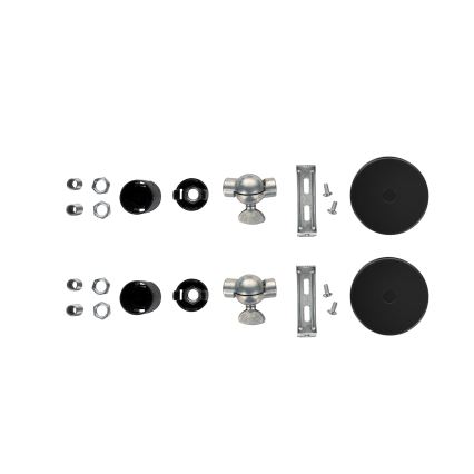 Brilagi - Conjunto de 2 apliques de parede WABI SABI 1xE14/40W/230V cinzento