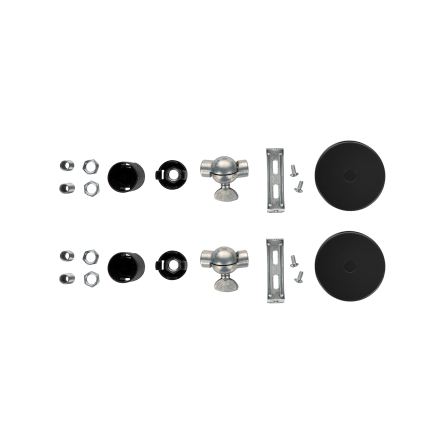 Brilagi - Conjunto de 2 apliques de parede WABI SABI 1xE14/40W/230V preto