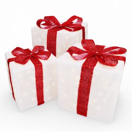 Brilagi - Conjunto de 3 LEDs Decoração de Natal para exterior LED/2,6W/3xAA IP44 presentes