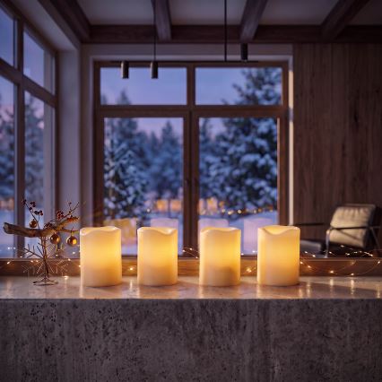 BRILAGI - Conjunto de 4 Velas LED LED/1xCR2032 cor creme
