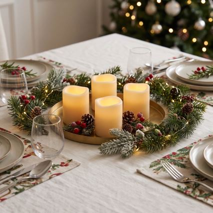 BRILAGI - Conjunto de 4 velas LED LED/1xCR2032 creme + temporizador