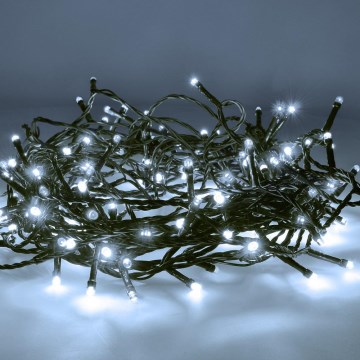 BRILAGI - Cordão de luzes de Natal LED para exterior 100 LEDs/8 funções 13 m IP44 branco frio