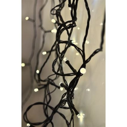 BRILAGI - Cordão de luzes de Natal LED para exterior 100 LEDs/8 funções 13 m IP44 branco quente