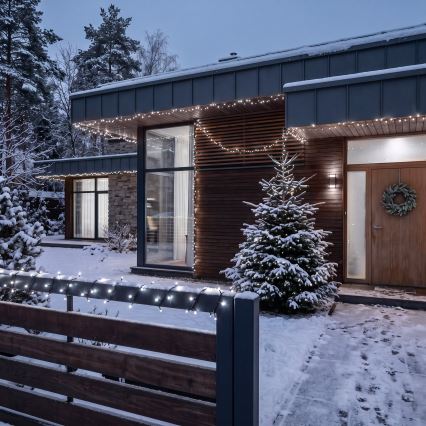 BRILAGI - Cordão de luzes de Natal LED para exterior 1000xLED/8 modos 105 m IP44 branco frio