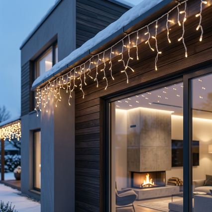 BRILAGI - LED cordão de Natal para exterior 1080xLED/8 funções 33m IP44 branco quente carámbanos