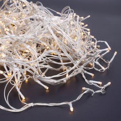 BRILAGI - Guirlanda LED de Natal para exterior, 360 LEDs / 8 modos, 14 m, IP44, branco quente, em formato de pingentes