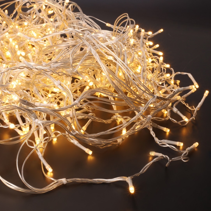 BRILAGI - Guirlanda LED de Natal para exterior, 360 LEDs / 8 modos, 14 m, IP44, branco quente, em formato de pingentes