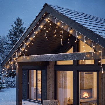 BRILAGI - Cordão de luzes de Natal para exterior 800xLED/8 funções 43m IP44 branco quente pingentes