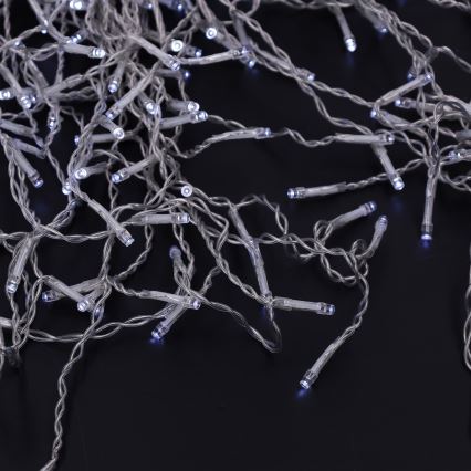 Brilagi - Guirlanda LED para exterior 200xLED/8 funções 13m IP44 branco frio em formato de pingentes