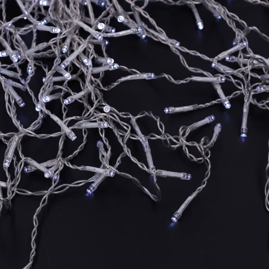 Brilagi - Guirlanda LED para exterior 200xLED/8 funções 13m IP44 branco frio em formato de pingentes