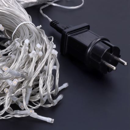 Brilagi - Cordão de Natal LED para exterior, 360 LEDs, 8 modos, 14 m, IP44, branco quente, pingentes de gelo