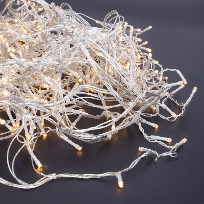 Brilagi - Cordão de Natal LED para exterior, 360 LEDs, 8 modos, 14 m, IP44, branco quente, pingentes de gelo