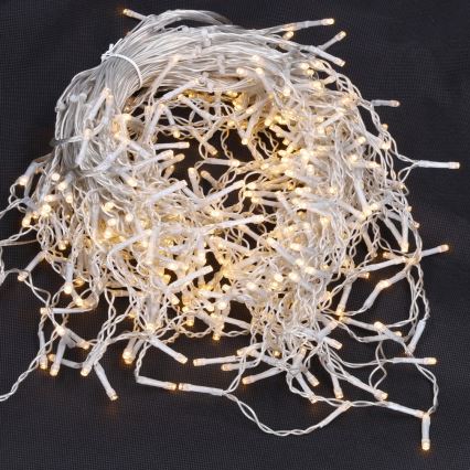 Brilagi - Cordão de Natal LED para exterior, 360 LEDs, 8 modos, 14 m, IP44, branco quente, pingentes de gelo