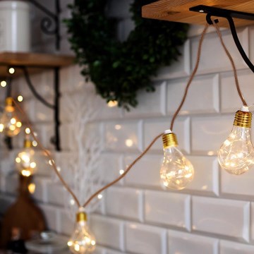 BRILAGI - Cordão de luzes LED decorativo 10xLED/3xAA 1,8m branco quente