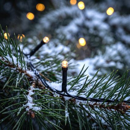 BRILAGI - Cordão de Natal LED para exterior 1000xLED/8 funções, 105 m, IP44, branco quente