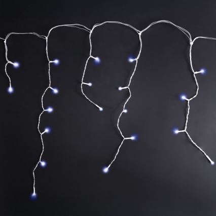 Brilagi - LED Luzes de Natal para Exterior 200 LEDs/8 funções 13m IP44 branco frio (estalactites)