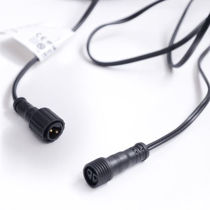 Brilagi - Cordão decorativo LED para exterior GIRLANDA 25xE12/0,36W/24V 20m preto IP44 branco quente