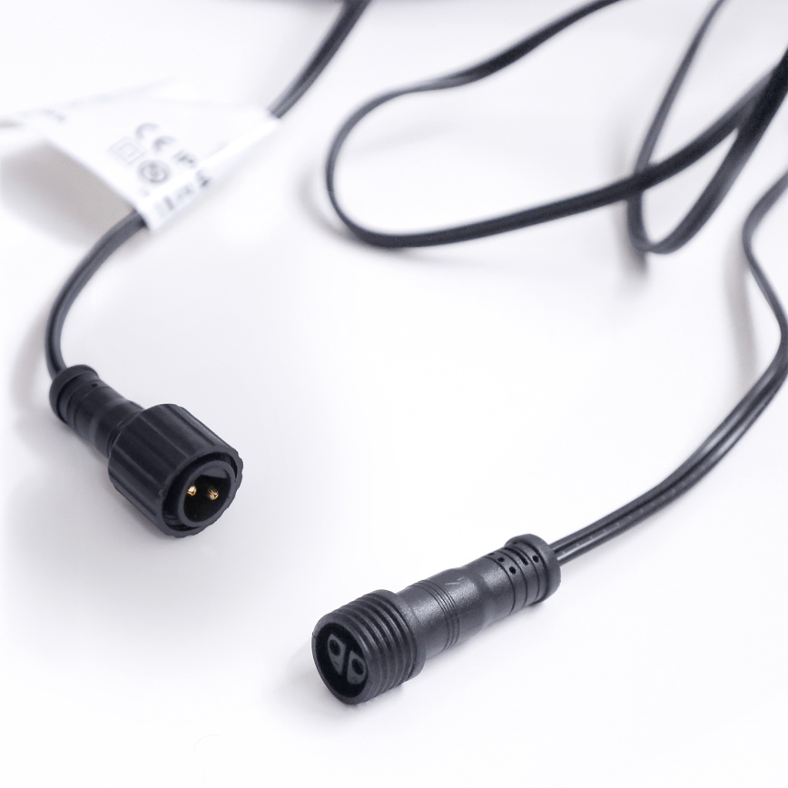 Brilagi - Cordão decorativo LED para exterior GIRLANDA 25xE12/0,36W/24V 20m preto IP44 branco quente