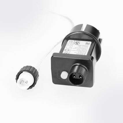 Brilagi - Cadeia de luzes LED para exterior, 200 LEDs, 8 funções, 13 m, IP44, branco quente, em formato de pingentes (icicles)