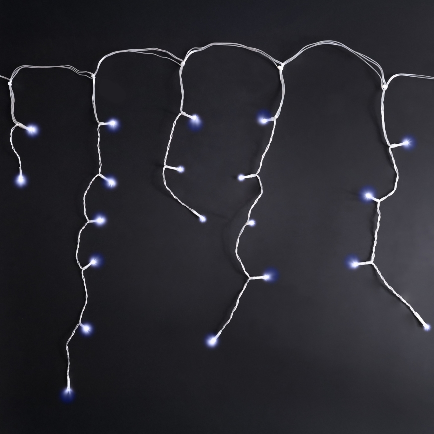 Brilagi - Cordão LED para exterior, 400 LEDs / 8 funções, 23 m, IP44, branco frio