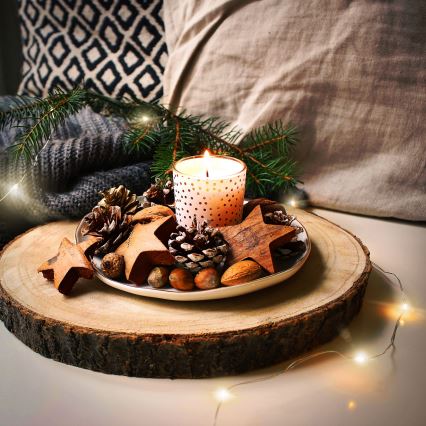 Brilagi - Corrente de Natal LED 100xLED/3xAA 10m branco quente