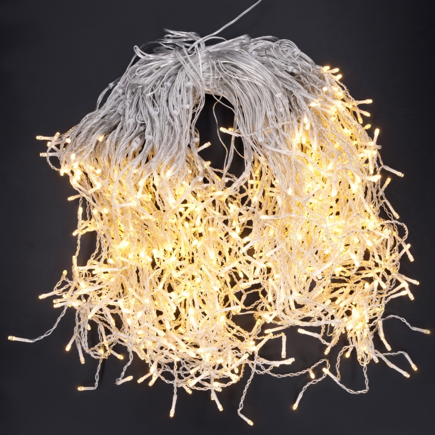 BRILAGI - Cordão de luzes de Natal para exterior 800xLED/8 funções 43m IP44 branco quente pingentes
