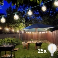 Brilagi - Corrente decorativa LED para exterior GIRLANDA 25xE12/0,8W/230V 20m verde IP44 branco quente