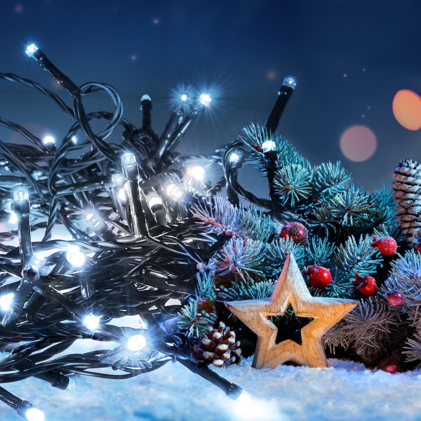 Brilagi - Corrente exterior de Natal LED 700xLED/8 funções 75m IP44 branco frio