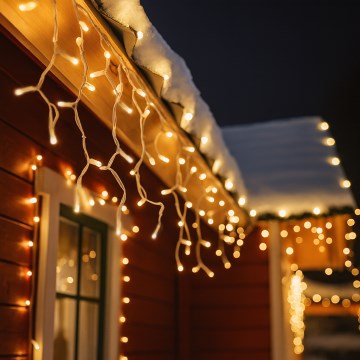 Brilagi - Corrente LED para exterior 360xLED/8 funções 14m IP44 branco quente pingentes