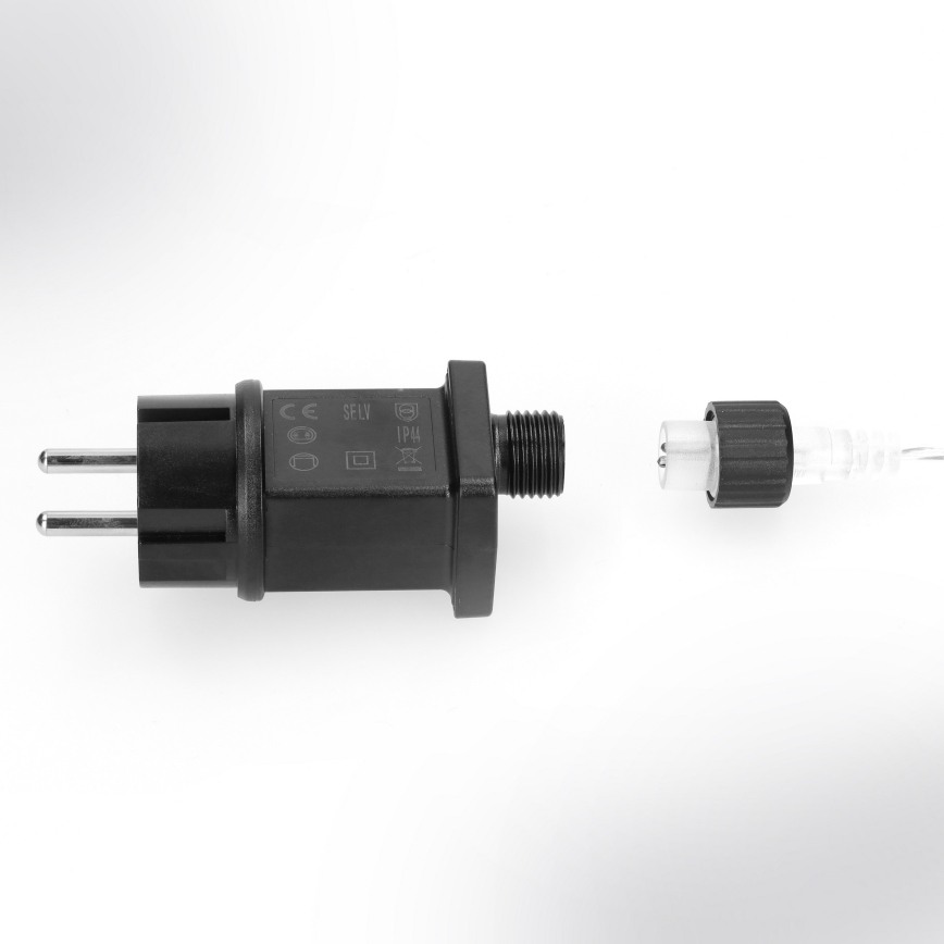 Brilagi - Corrente luminosa LED de Natal para exterior, 150 LEDs, 5 m, IP44, branco quente, efeito de fogos de artifício