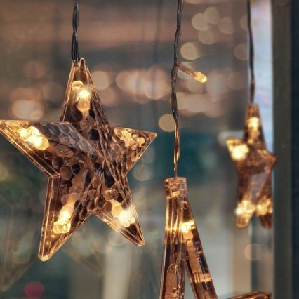 Brilagi - Cortina de Natal LED 77xLED/3xAA/USB 1,8m branco quente