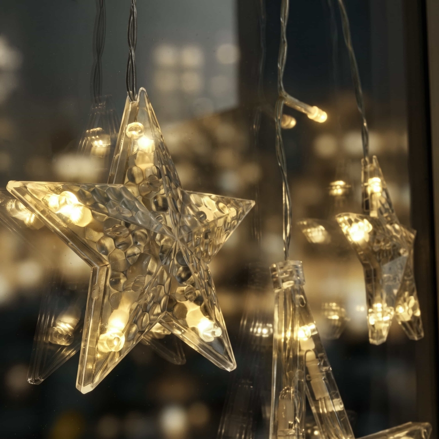 BRILAGI - Cortina de Natal LED 77xLED/3xAA/USB 1,8m branco quente