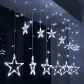 BRILAGI - Cortina de Natal LED para exterior 77xLED/3xAA/USB 1,8m IP44 branco frio
