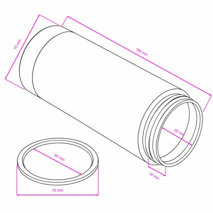 BRILAGI - Cúpula de substituição ELIA, NOVA E27 branca/cromada fosca