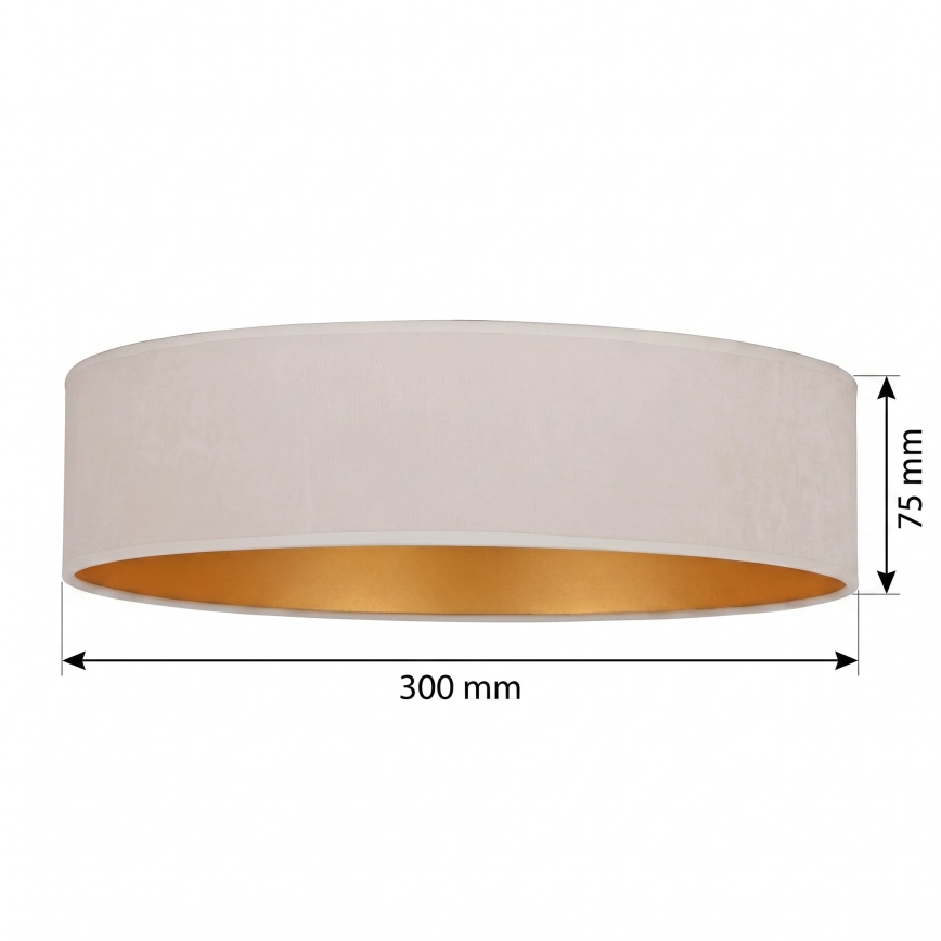BRILAGI - Cúpula de substituição universal VELVET Ø 30 cm creme/dourado