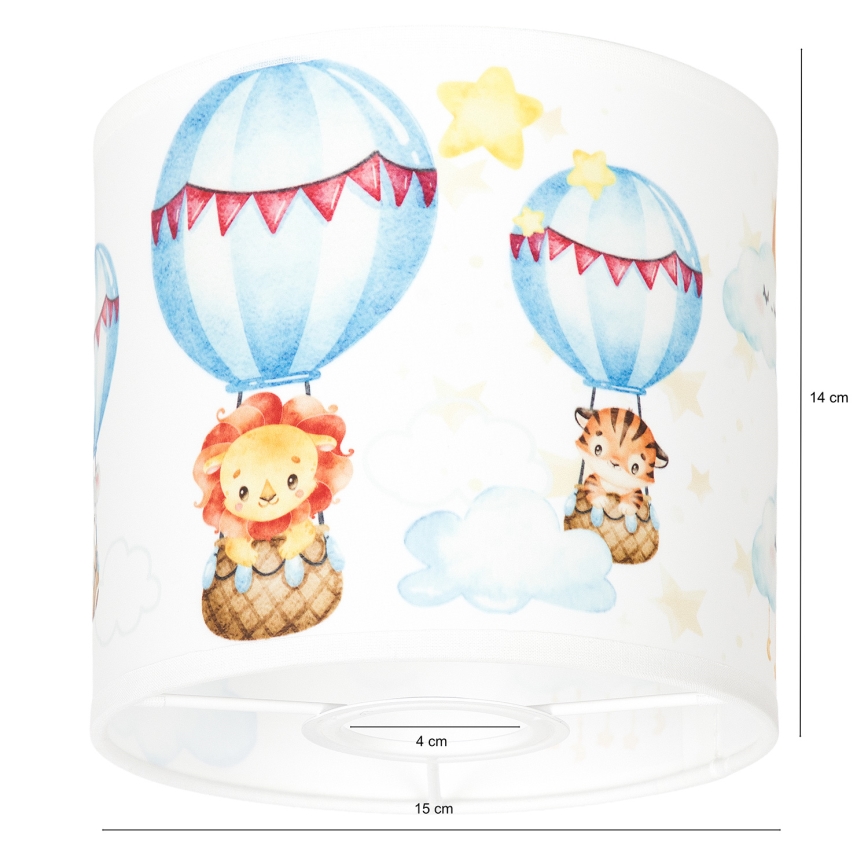 Brilagi - Cúpula universal BOBO E27 diâmetro 15 cm branca/com motivos de animais