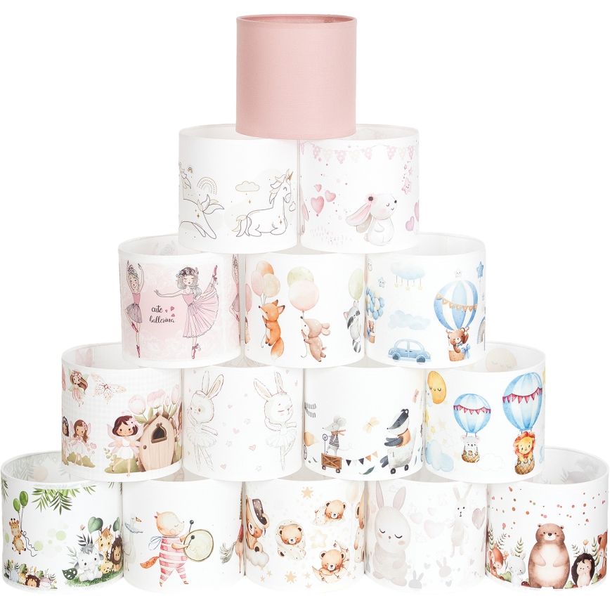 Brilagi - Cúpula universal BOBO E27, diâmetro 15 cm, branca/estampa de animais