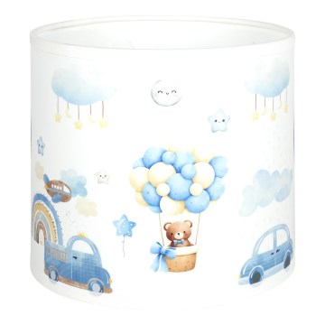 Brilagi - Cúpula universal BOBO E27, diâmetro 15 cm, branco/azul/ursinhos