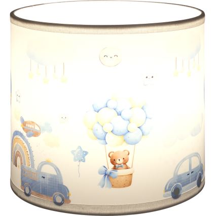 Brilagi - Cúpula universal BOBO E27, diâmetro 15 cm, branco/azul/ursinhos