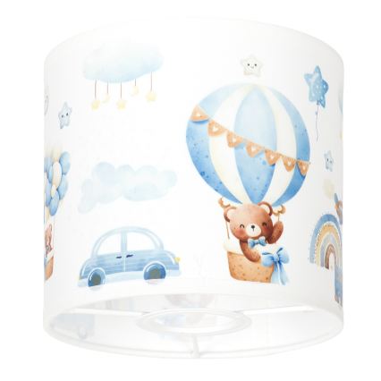 Brilagi - Cúpula universal BOBO E27, diâmetro 15 cm, branco/azul/ursinhos